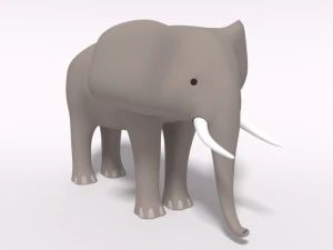 cartoon elephant 3D Model