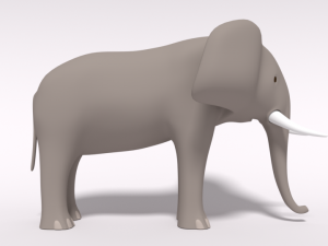 cartoon elephant Modello 3D