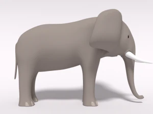 cartoon elephant 3D Model