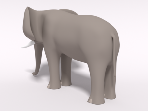 cartoon elephant Modello 3D