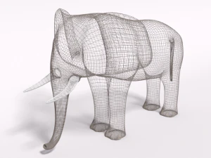 cartoon elephant 3D Model