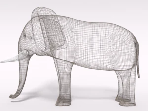 cartoon elephant 3D Model