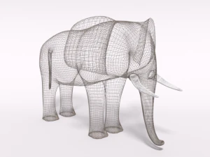 cartoon elephant 3D Model