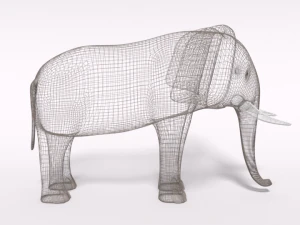 cartoon elephant 3D Model