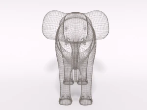 cartoon elephant 3D Model