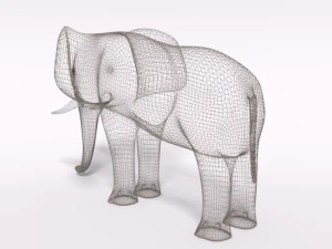 cartoon elephant 3D Model