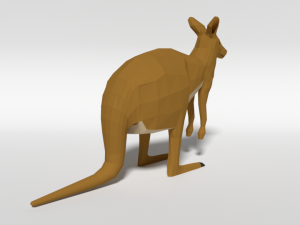 low poly cartoon kangaroo Modelo 3D