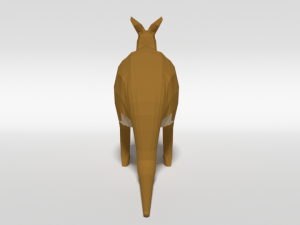 low poly cartoon kangaroo Modelo 3D
