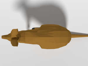 low poly cartoon kangaroo Modelo 3D