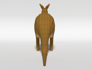 low poly cartoon kangaroo Modelo 3D