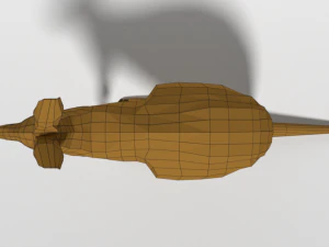 low poly cartoon kangaroo 3D Model