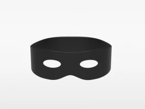cartoon zorro hat mask and sword 3D Model