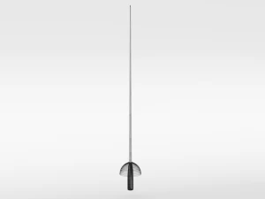 cartoon zorro hat mask and sword 3D Model