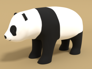 cartoon panda bear 3D Модель