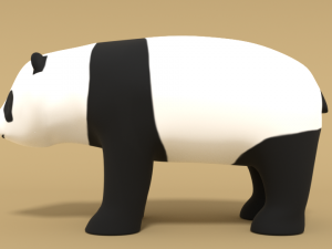 cartoon panda bear 3D मॉडल