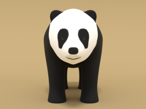 cartoon panda bear 3D मॉडल