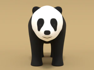 cartoon panda bear 3D Model