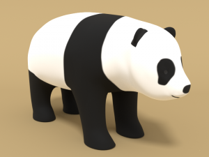 cartoon panda bear 3D मॉडल
