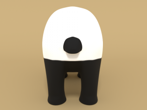 cartoon panda bear 3D मॉडल