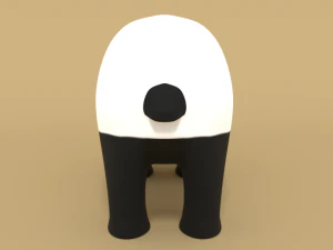cartoon panda bear 3D Model
