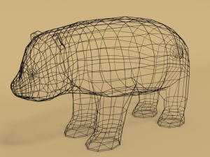 cartoon panda bear 3D मॉडल