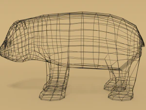 cartoon panda bear 3D Model