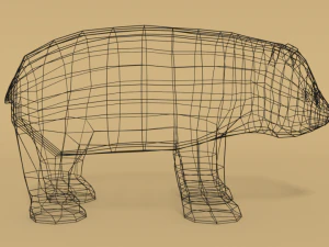 cartoon panda bear 3D Model