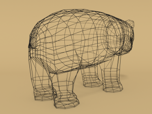 cartoon panda bear 3D मॉडल