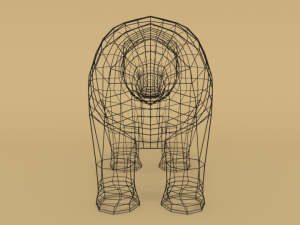 cartoon panda bear 3D मॉडल