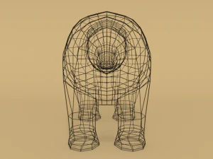 cartoon panda bear 3D Model