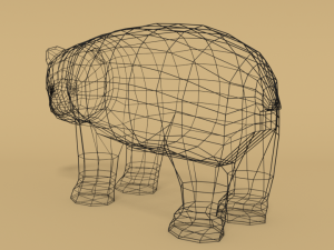 cartoon panda bear 3D मॉडल