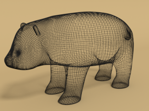cartoon panda bear 3D मॉडल