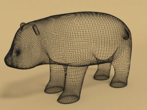 cartoon panda bear 3D Model