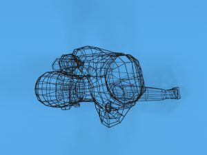 low poly kid kneeling Modelo 3D