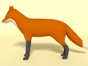 cartoon fox 3D 모델