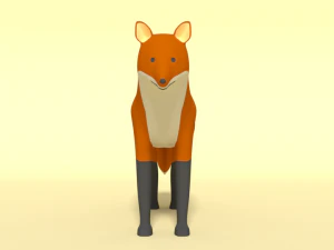 cartoon fox 3D Model
