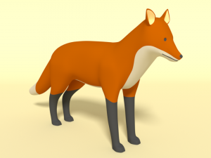 cartoon fox 3D 모델