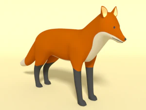 cartoon fox 3D Model