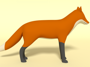 cartoon fox 3D 모델