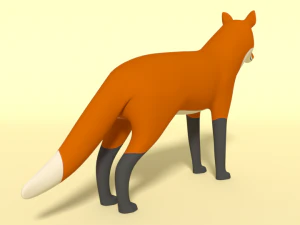 cartoon fox 3D Model