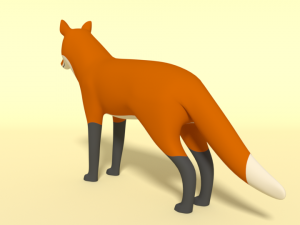 cartoon fox 3D 모델