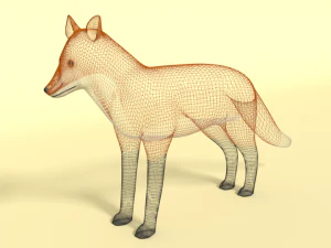 cartoon fox 3D Model