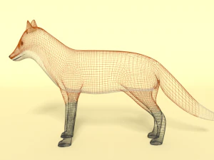 cartoon fox 3D Model