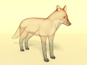 cartoon fox 3D Model