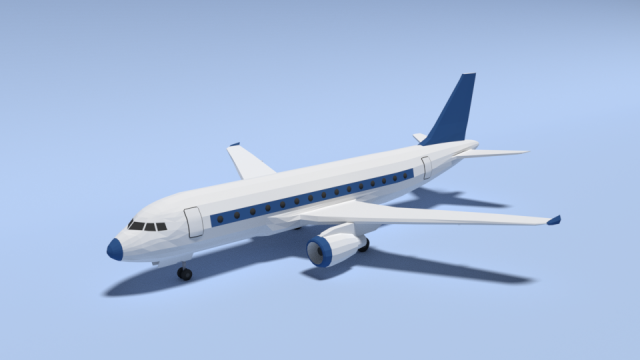 low poly cartoon airbus a320 airplane 3D Model .c4d .max .obj .3ds .fbx .stl .blend 