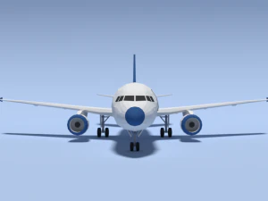низькому полі мультфільму airbus a320 літак 3D Модель