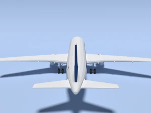 низькому полі мультфільму airbus a320 літак 3D Модель