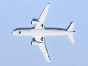 низькому полі мультфільму airbus a320 літак 3D Модель