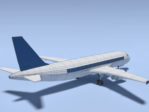 низькому полі мультфільму airbus a320 літак 3D Модель