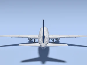 низькому полі мультфільму airbus a320 літак 3D Модель